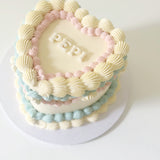 Bespoke Vintage Heart Cake