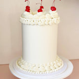 6" 3x layer vintage circle cake 