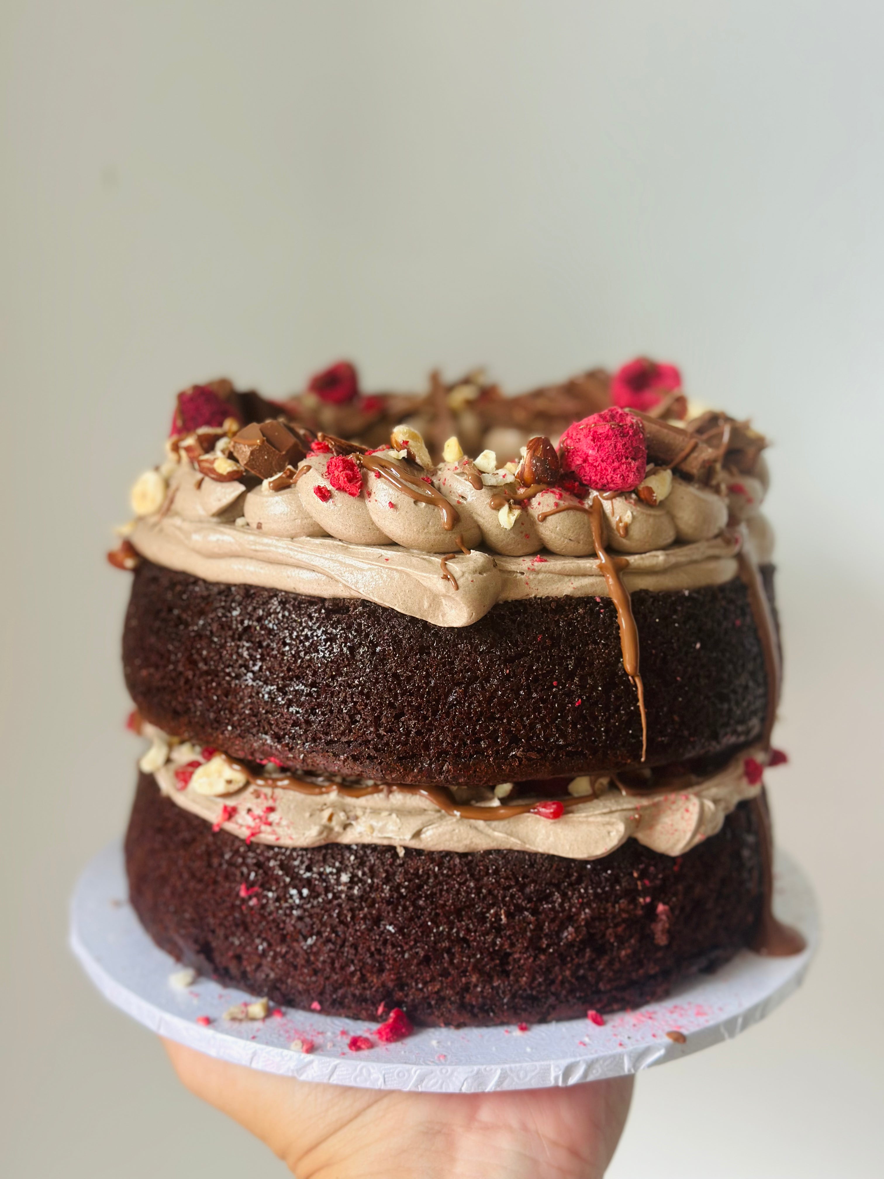 Chocolate Hazelnut & Raspberry cake – The Cake Co